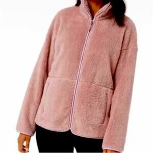 32 DEGREES HEAT Full Zip Sherpa Jacket in Crepe Pink Size XL New with Tag